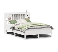 Bookcase Bed without Mattress Bed Frame Home Bed Base Solid Wood Pine vidaXL