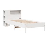 Bookcase Bed without Mattress Bed Frame Home Bed Base Solid Wood Pine vidaXL