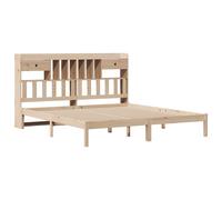 Bookcase Bed without Mattress Bed Frame Home Bed Base Solid Wood Pine vidaXL