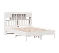 Bookcase Bed without Mattress Bed Frame Home Bed Base Solid Wood Pine vidaXL