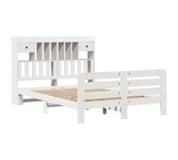 vidaXL Bookcase Bed without Mattress Wax Brown 160x200 cm Solid Wood Pine