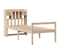 Bookcase Bed without Mattress Bed Frame Home Bed Base Solid Wood Pine vidaXL