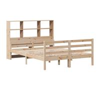 Bookcase Bed without Mattress Bed Frame Home Bed Base Solid Wood Pine vidaXL