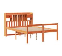 Bookcase Bed without Mattress White 160x200 cm Solid Wood Pine