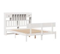 (white, 140 x 190 cm) vidaXL Bookcase Bed without Mattress Bed 90x190 cm Single Solid Wood Pine