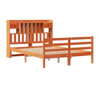 Bookcase Bed without Mattress Bed Frame Home Bed Base Solid Wood Pine vidaXL