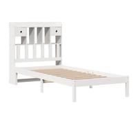 Bookcase Bed without Mattress Bed Frame Home Bed Base Solid Wood Pine vidaXL