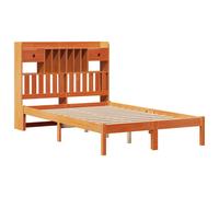 Bookcase Bed without Mattress Bed Frame Home Bed Base Solid Wood Pine vidaXL