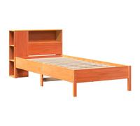 Bookcase Bed without Mattress Bed Frame Home Bed Base Solid Wood Pine vidaXL