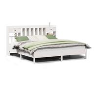 Bookcase Bed without Mattress Bed Frame Home Bed Base Solid Wood Pine vidaXL