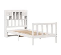 Bookcase Bed without Mattress Bed Frame Home Bed Base Solid Wood Pine vidaXL