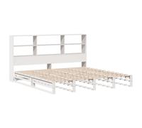 vidaXL Bookcase Bed without Mattress White 180x200 cm Super King Solid Wood