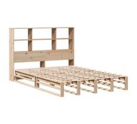 Bookcase Bed without Mattress Bedroom Bed Frame Bed Base Solid Wood vidaXL
