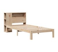 Bookcase Bed without Mattress Home Base 90x200cm Solid Wood Pine vidaXL