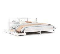 Bookcase Bed without Mattress Home Bed Frame Bed Base Solid Wood Pine vidaXL