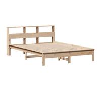 Bookcase Bed without Mattress Home Bed Frame Bed Base Solid Wood Pine vidaXL