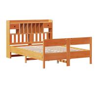 Bookcase Bed without Mattress Home Bed Frame Bed Base Solid Wood Pine vidaXL