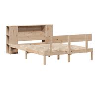 Bookcase Bed without Mattress Home Bed Frame Bed Base Solid Wood Pine vidaXL