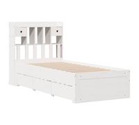 Bookcase Bed without Mattress Home Bed Frame Bed Base Solid Wood Pine vidaXL