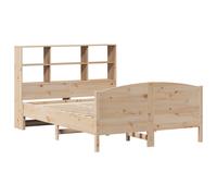 Bookcase Bed without Mattress Home Bed Frame Bed Base Solid Wood Pine vidaXL