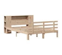 Bookcase Bed without Mattress Home Bed Frame Bed Base Solid Wood Pine vidaXL