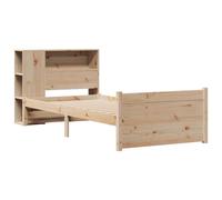Bookcase Bed without Mattress Home Bed Frame Bed Base Solid Wood Pine vidaXL