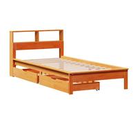 Bookcase Bed without Mattress Home Bed Frame Bed Base Solid Wood Pine vidaXL