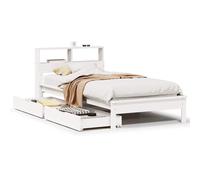 Bookcase Bed without Mattress Home Bed Frame Bed Base Solid Wood Pine vidaXL