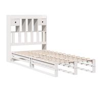 (white, 90 x 200 cm) vidaXL Bookcase Bed without Mattress Bed Solid Wood Pine