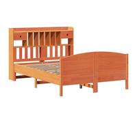 Bookcase Bed without Mattress Home Bed Frame Bed Base Solid Wood Pine vidaXL