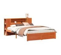Bookcase Bed without Mattress Home Bed Frame Bed Base Solid Wood Pine vidaXL