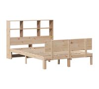 vidaXL Bookcase Bed without Mattress White 120x190 cm Small Double Solid Wood Pine