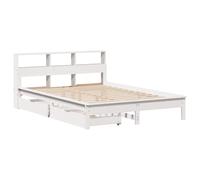 Bookcase Bed without Mattress Home Bed Frame Bed Base Solid Wood Pine vidaXL