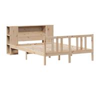 vidaXL Bookcase Bed without Mattress Home Bed Base 135x190cm Solid Wood Pine