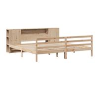 Bookcase Bed without Mattress Home Bed Frame Bed Base Solid Wood Pine vidaXL