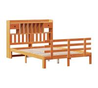 Bookcase Bed without Mattress Home Bed Frame Bed Base Solid Wood Pine vidaXL