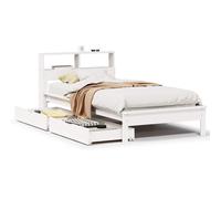 Bookcase Bed without Mattress Home Bed Frame Bed Base Solid Wood Pine vidaXL