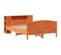 Bookcase Bed without Mattress Home Bed Frame Bed Base Solid Wood Pine vidaXL