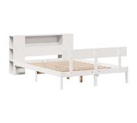 Bookcase Bed without Mattress Home Bed Frame Bed Base Solid Wood Pine vidaXL