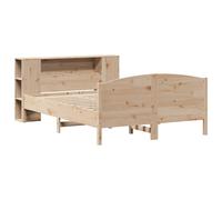 Bookcase Bed without Mattress Home Bed Frame Bed Base Solid Wood Pine vidaXL