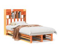 vidaXL Bookcase Bed without Mattress Wax Brown 75x190 cm Small Single Solid Wood Pine