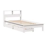 Bookcase Bed without Mattress Home Bed Frame Bed Base Solid Wood Pine vidaXL