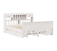 Bookcase Bed without Mattress Home Bed Frame Bed Base Solid Wood Pine vidaXL