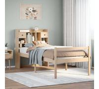 vidaXL Bookcase Bed without Mattress 75x190 cm Small Single Solid Wood Pine