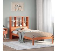 Bookcase Bed without Mattress Bed Frame Home Bed Base Solid Wood Pine vidaXL