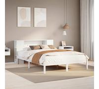 vidaXL Bookcase Bed without Mattress Bed White 160x200 cm Solid Wood Pine