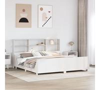 Bookcase Bed without Mattress White 180x200 cm Super King Solid Wood