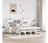 (white, 180 x 200 cm) vidaXL Bookcase Bed without Mattress Bed Solid Wood Pine