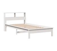 (white, 90 x 190 cm) vidaXL Bookcase Bed without Mattress Wax Solid Wood Pine