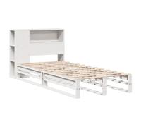 Bookcase Bed without Mattress White 90x190 cm Single Solid Wood vidaXL